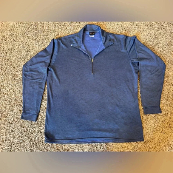 Patagonia Capilene Cool Daily Shirt Long Sleeve Quarter Zip Blue Size Large - Picture 2 of 12